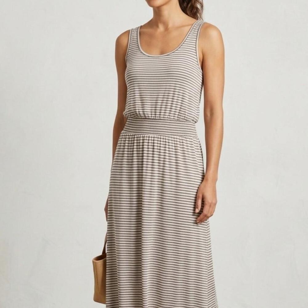 Cato white and tan striped